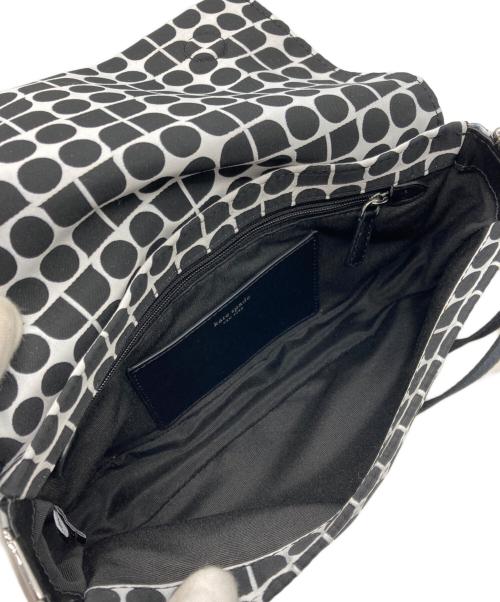 Kate Spade（ケイトスペード）Kate Spade (ケイトスペード) ノエル ジャカード コンバーチブル クロスボディ ブラック×ホワイトの古着・服飾アイテム