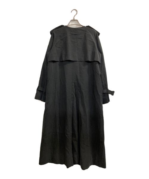 Dessin de mode（デッサンデモード）Dessin de mode (デッサンデモード) ノーカラートレンチコート ブラック サイズ:2の古着・服飾アイテム
