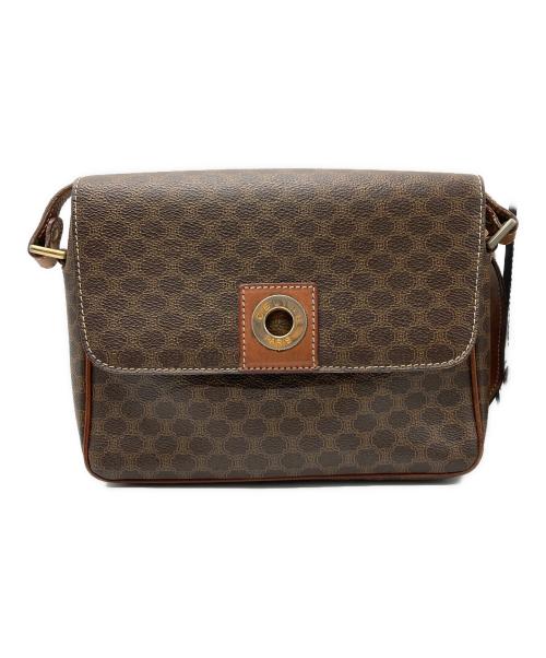 CELINE（セリーヌ）CELINE (セリーヌ) マカダム柄ショルダーバッグ ブラウンの古着・服飾アイテム