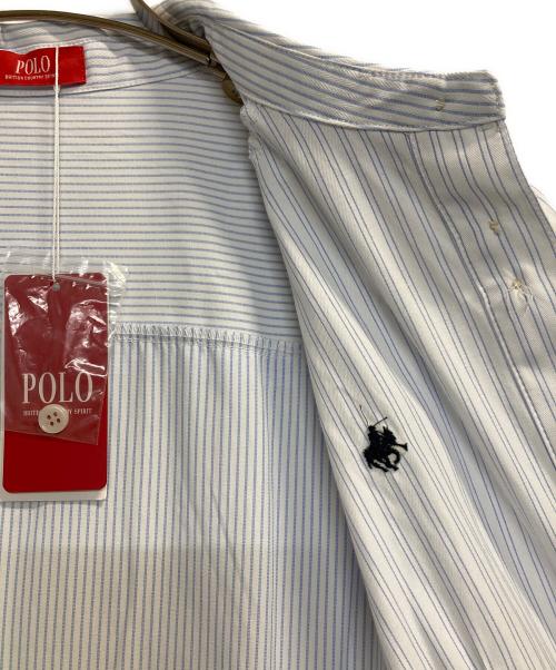 DazzliN（ダズリン）dazzlin (ダズリン) POLO BCS (ポロ・ビーシーエス) ヘムレイヤードシャツワンピース ブルー×ホワイト サイズ:Sの古着・服飾アイテム