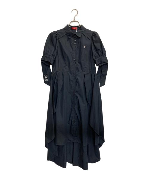 DazzliN（ダズリン）dazzlin (ダズリン) POLO BCS (ポロ・ビーシーエス) ヘムレイヤードシャツワンピース ネイビー サイズ:Sの古着・服飾アイテム