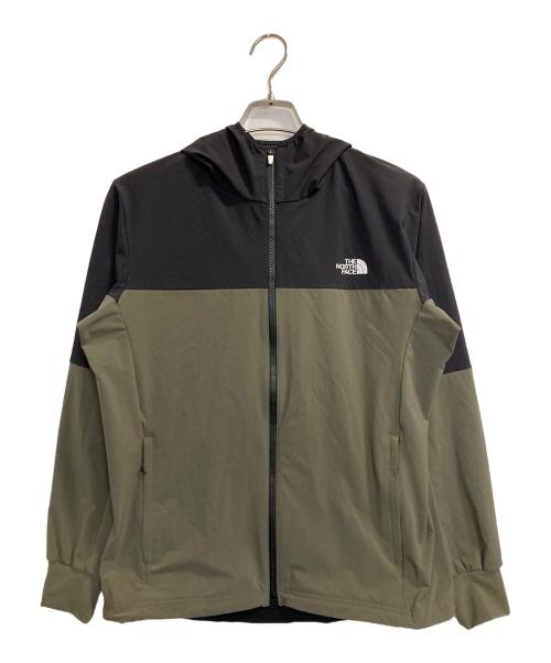 THE NORTH FACE（ザ ノース フェイス）THE NORTH FACE (ザ ノース フェイス) エイペックスフレックスフーディ ブラック×グリーン サイズ:Mの古着・服飾アイテム