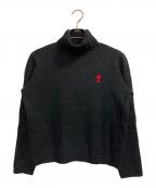 AMI Alexandre Mattiussiアミアレクサンドルマテュッシ）の古着「タートルネックニット」｜ブラック