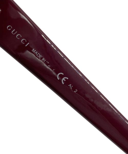 GUCCI（グッチ）GUCCI (グッチ) サングラス レッド×ブラウン サイズ:57□18の古着・服飾アイテム