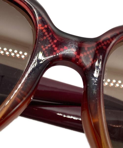 GUCCI（グッチ）GUCCI (グッチ) サングラス レッド×ブラウン サイズ:57□18の古着・服飾アイテム