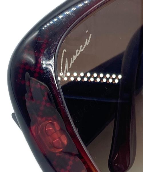 GUCCI（グッチ）GUCCI (グッチ) サングラス レッド×ブラウン サイズ:57□18の古着・服飾アイテム