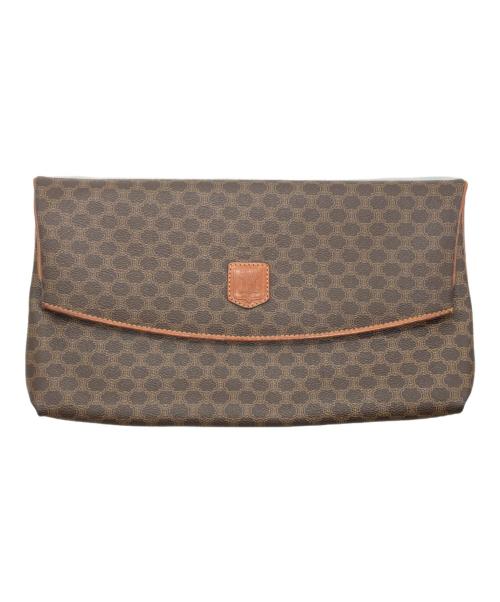 CELINE（セリーヌ）CELINE (セリーヌ) マカダム柄クラッチバッグ ブラウンの古着・服飾アイテム