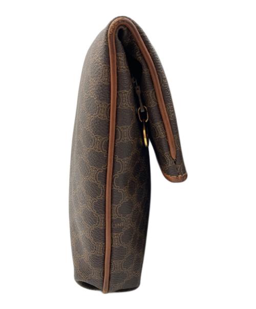 CELINE（セリーヌ）CELINE (セリーヌ) マカダム柄クラッチバッグ ブラウンの古着・服飾アイテム