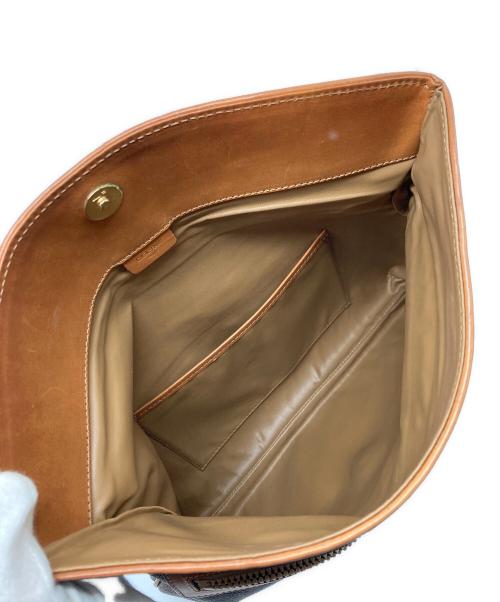 CELINE（セリーヌ）CELINE (セリーヌ) マカダム柄クラッチバッグ ブラウンの古着・服飾アイテム