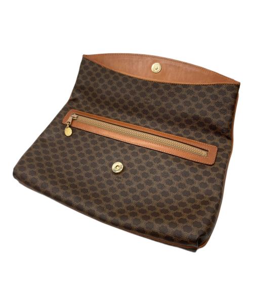 CELINE（セリーヌ）CELINE (セリーヌ) マカダム柄クラッチバッグ ブラウンの古着・服飾アイテム