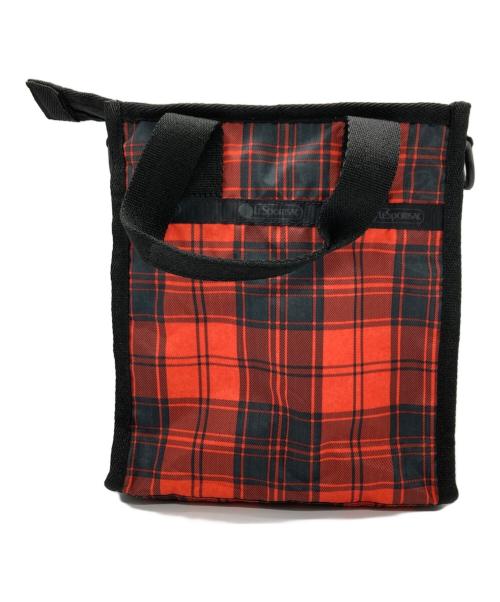 LeSportsac（レスポートサック）LeSportsac (レスポートサック) チェック柄2WAYバッグ レッドの古着・服飾アイテム