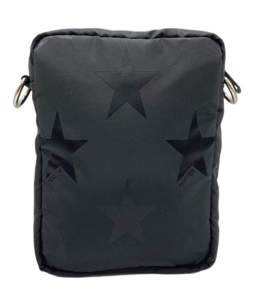 PORTER（ポーター）PORTER (ポーター) FLAG VERTICAL SHOULDER BAG / 星柄フラッグバーチカルショルダーバッグ ブラックの古着・服飾アイテム