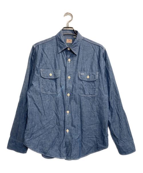 SUGAR CANE（シュガーケーン）SUGAR CANE (シュガーケーン) BLUE CHAMBRAY WORK SHIRT / シャンブレーワークシャツ インディゴ サイズ:Ｍの古着・服飾アイテム