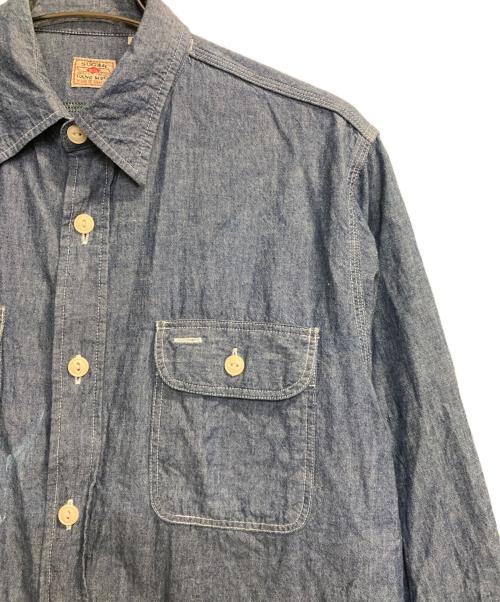 SUGAR CANE（シュガーケーン）SUGAR CANE (シュガーケーン) BLUE CHAMBRAY WORK SHIRT / シャンブレーワークシャツ インディゴ サイズ:Ｍの古着・服飾アイテム