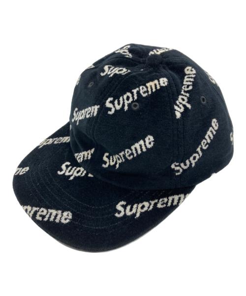 SUPREME（シュプリーム）SUPREME (シュプリーム) 17AW Velour Diagonal Logo 6-Panel ネイビーの古着・服飾アイテム