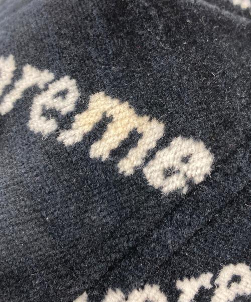 SUPREME（シュプリーム）SUPREME (シュプリーム) 17AW Velour Diagonal Logo 6-Panel ネイビーの古着・服飾アイテム