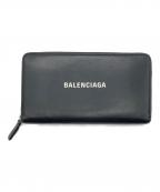 BALENCIAGAバレンシアガ）の古着「ロゴラウンドジップウォレット」｜ブラック