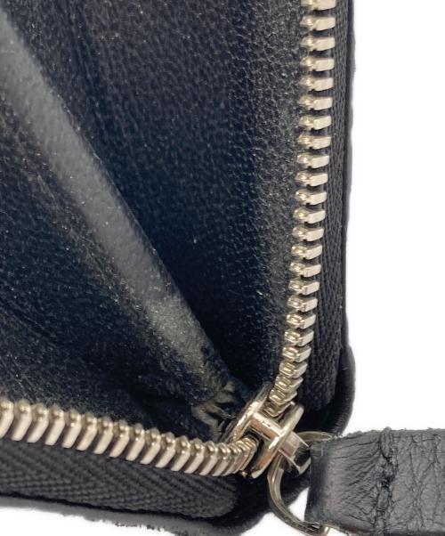 BALENCIAGA（バレンシアガ）BALENCIAGA (バレンシアガ) ロゴラウンドジップウォレット ブラックの古着・服飾アイテム