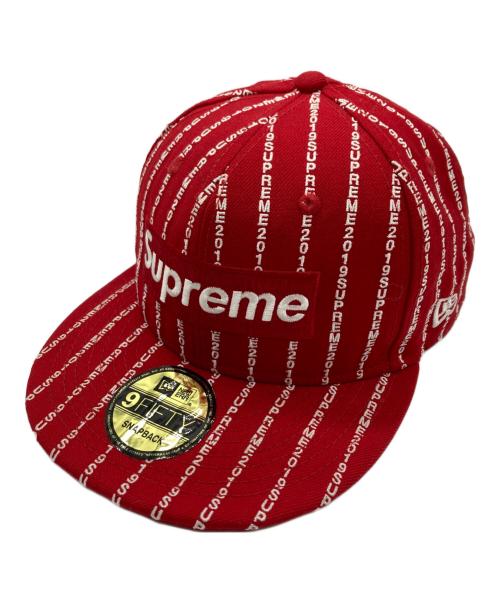 SUPREME（シュプリーム）SUPREME (シュプリーム) New Era (ニューエラ) Text Stripe Cap レッドの古着・服飾アイテム