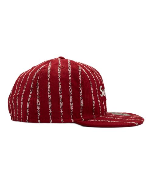 SUPREME（シュプリーム）SUPREME (シュプリーム) New Era (ニューエラ) Text Stripe Cap レッドの古着・服飾アイテム