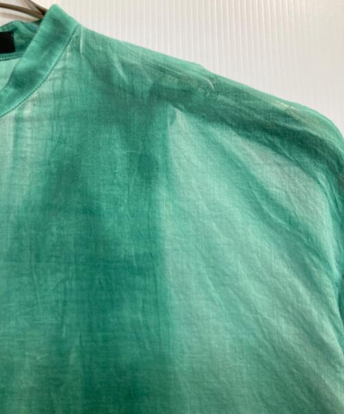 mizuiro-ind（ミズイロインド）mizuiro-ind (ミズイロインド) シアースリットシャツ グリーン サイズ:記載なし(実寸サイズ参考)の古着・服飾アイテム