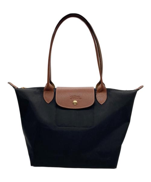 LONGCHAMP（ロンシャン）LONGCHAMP (ロンシャン) ルプリーアジュM / ナイロントートバッグ ブラックの古着・服飾アイテム
