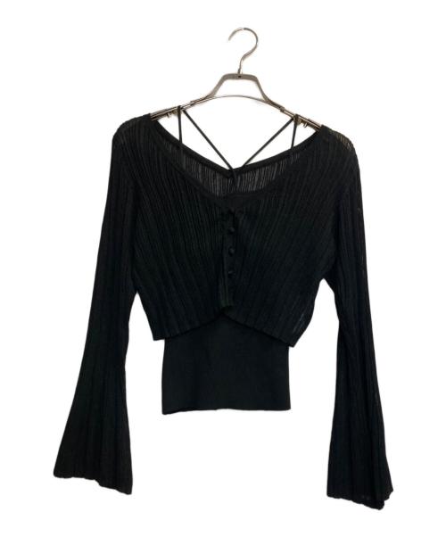 Snidel（スナイデル）Snidel (スナイデル) シアーCD&カップインキャミSET UP ブラック サイズ:記載なしの古着・服飾アイテム