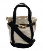 SITA PARANTICAシータパランティカ）の古着「CVLバケツ2WAYバッグ」｜アイボリー×ブラック
