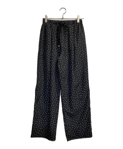 Spick and Span（スピック＆スパン）Spick and Span (スピックアンドスパン) ドットプリントイージーストレートパンツ ブラック サイズ:Mの古着・服飾アイテム