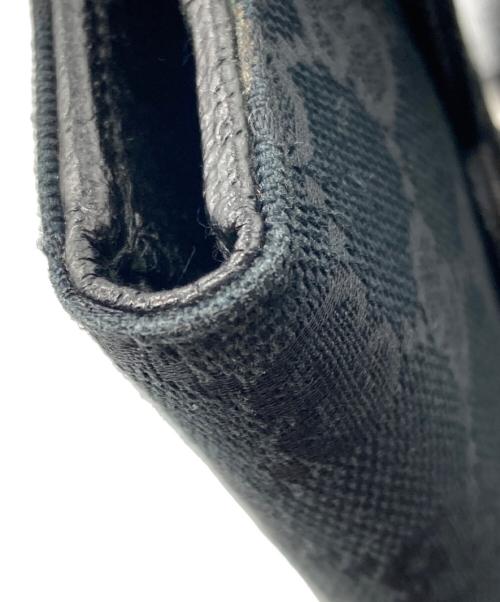 GUCCI（グッチ）GUCCI (グッチ) GGキャンバスコンパクトウォレット ブラックの古着・服飾アイテム