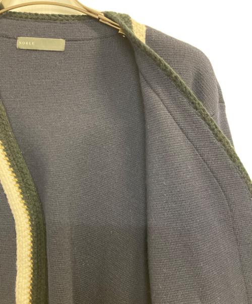 Noble（ノーブル）Noble (ノーブル) 配色トリミングミラノリブショートジャケット ネイビー サイズ:記載なしの古着・服飾アイテム