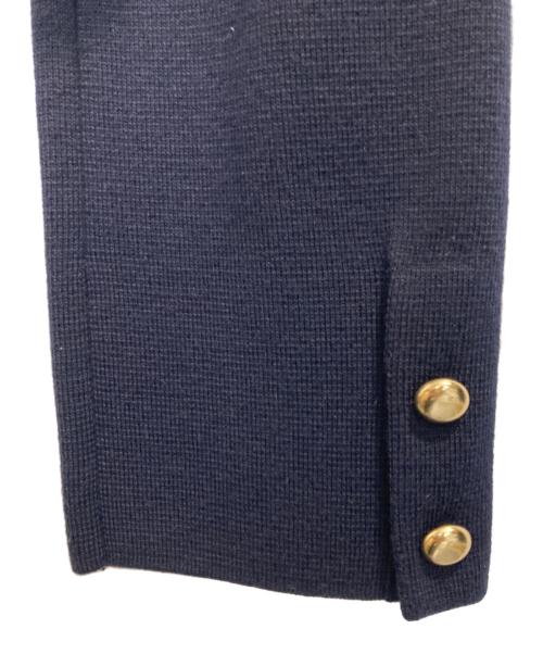 Noble（ノーブル）Noble (ノーブル) 配色トリミングミラノリブショートジャケット ネイビー サイズ:記載なしの古着・服飾アイテム