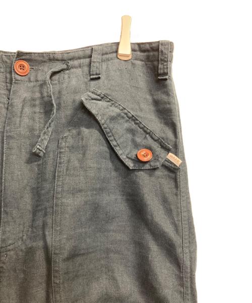 HAAR SCOTLAND（ハールスコットランド）HAAR SCOTLAND (ハールスコットランド) Linen Fatigue Loose Tapered Pants ネイビー サイズ:Ｗ32×Ｌ30の古着・服飾アイテム