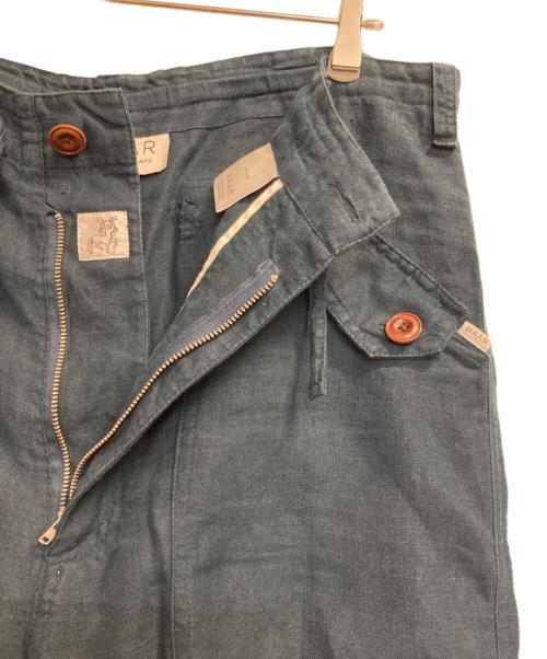 HAAR SCOTLAND（ハールスコットランド）HAAR SCOTLAND (ハールスコットランド) Linen Fatigue Loose Tapered Pants ネイビー サイズ:Ｗ32×Ｌ30の古着・服飾アイテム
