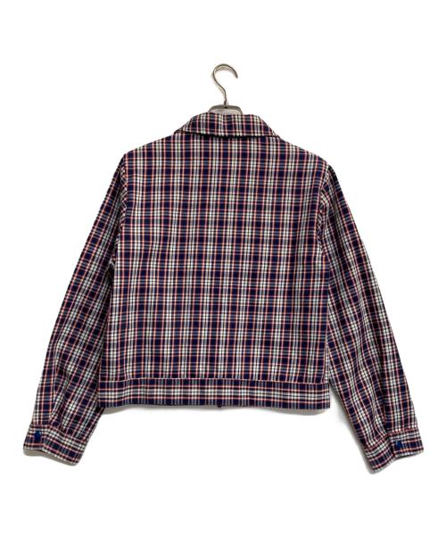 TOWN CRAFT（タウンクラフト）TOWN CRAFT (タウンクラフト) ヴィンテージチェックスナップボタンブルゾン ネイビー サイズ:記載なしの古着・服飾アイテム
