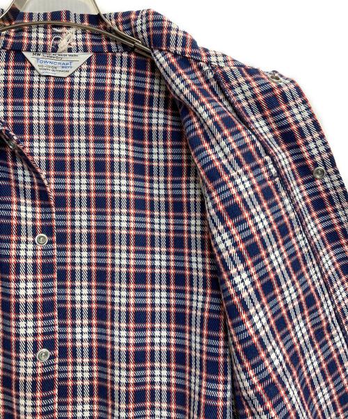 TOWN CRAFT（タウンクラフト）TOWN CRAFT (タウンクラフト) ヴィンテージチェックスナップボタンブルゾン ネイビー サイズ:記載なしの古着・服飾アイテム