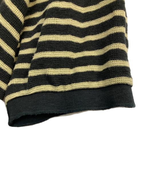 POLO RALPH LAUREN（ポロ・ラルフローレン）POLO RALPH LAUREN (ポロ・ラルフローレン) ニットポロシャツ ブラック×イエロー サイズ:ＸＸＬの古着・服飾アイテム