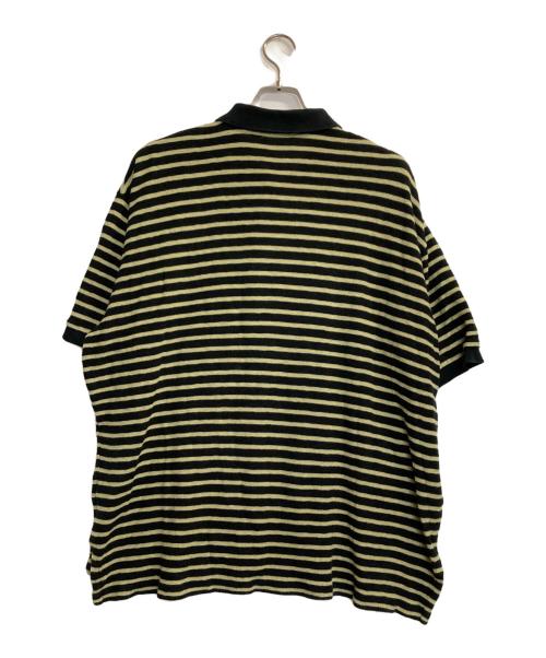 POLO RALPH LAUREN（ポロ・ラルフローレン）POLO RALPH LAUREN (ポロ・ラルフローレン) ニットポロシャツ ブラック×イエロー サイズ:ＸＸＬの古着・服飾アイテム