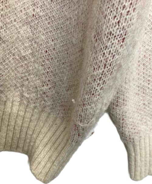 stussy（ステューシー）stussy (ステューシー) DICE MOHAIR SWEATER ホワイト×レッド サイズ:Ｍの古着・服飾アイテム