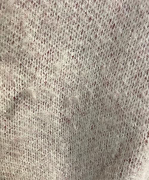 stussy（ステューシー）stussy (ステューシー) DICE MOHAIR SWEATER ホワイト×レッド サイズ:Ｍの古着・服飾アイテム