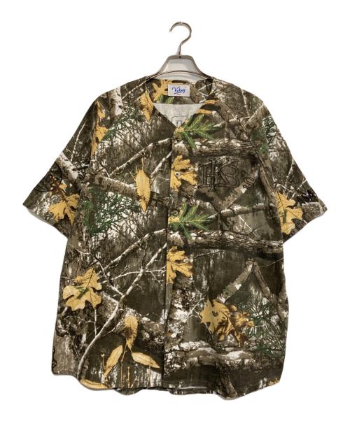 KEBOZ（ケボズ）KEBOZ (ケボズ) REAL TREE CAMO COTTON BASEBALL JERSEY グリーン サイズ:Lの古着・服飾アイテム