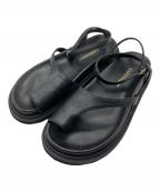 Caminandoカミナンド）の古着「レザーストラップサンダル」｜ブラック