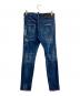 DSQUARED2 (ディースクエアード) ペイントダメージスキニーデニムパンツ インディゴ サイズ:42：14000円