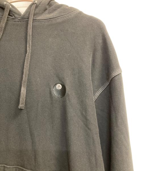 stussy（ステューシー）stussy (ステューシー) 8 Ball Applique Pullover Hoodie 8ボール刺繍プルオーバーパーカー ブラック サイズ:記載なしの古着・服飾アイテム