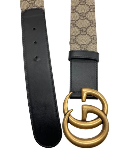 GUCCI（グッチ）GUCCI (グッチ) ダブルG ワイドベルト / GGマーモントGG柄ベルト ベージュの古着・服飾アイテム