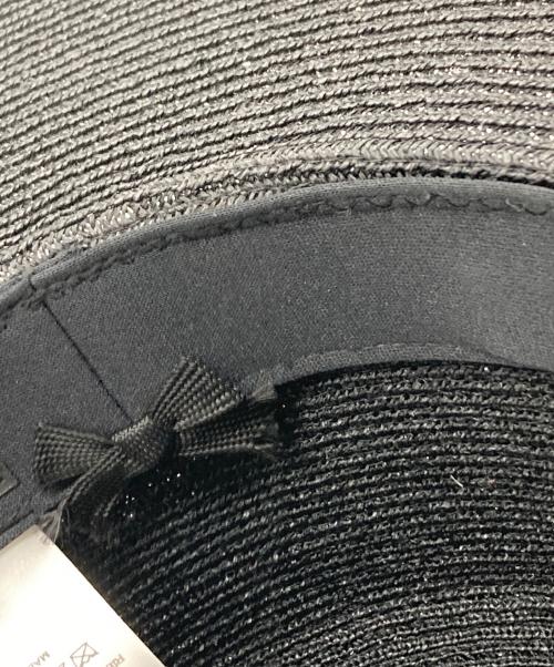 Schott（ショット）Schott (ショット) RAFFIA BRAID BOATER HAT / ラフィア ブレード ボーターハット ブラックの古着・服飾アイテム