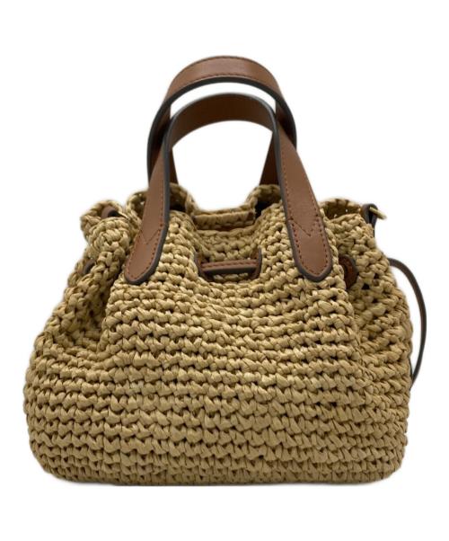 ANYA HINDMARCH（アニヤ・ハインドマーチ）ANYA HINDMARCH (アニヤ・ハインドマーチ) カゴショルダーバッグ アイボリーの古着・服飾アイテム