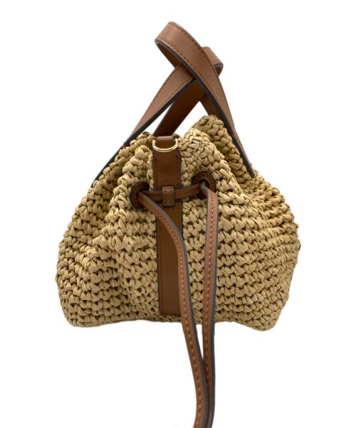 ANYA HINDMARCH（アニヤ・ハインドマーチ）ANYA HINDMARCH (アニヤ・ハインドマーチ) カゴショルダーバッグ アイボリーの古着・服飾アイテム