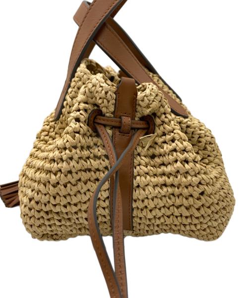 ANYA HINDMARCH（アニヤ・ハインドマーチ）ANYA HINDMARCH (アニヤ・ハインドマーチ) カゴショルダーバッグ アイボリーの古着・服飾アイテム