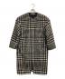 theory luxe（セオリーリュクス）の古着「SABOI COCOON COAT/千鳥柄チェックノーカラーコート」｜ブラック×ホワイト